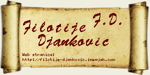 Filotije Đanković vizit kartica